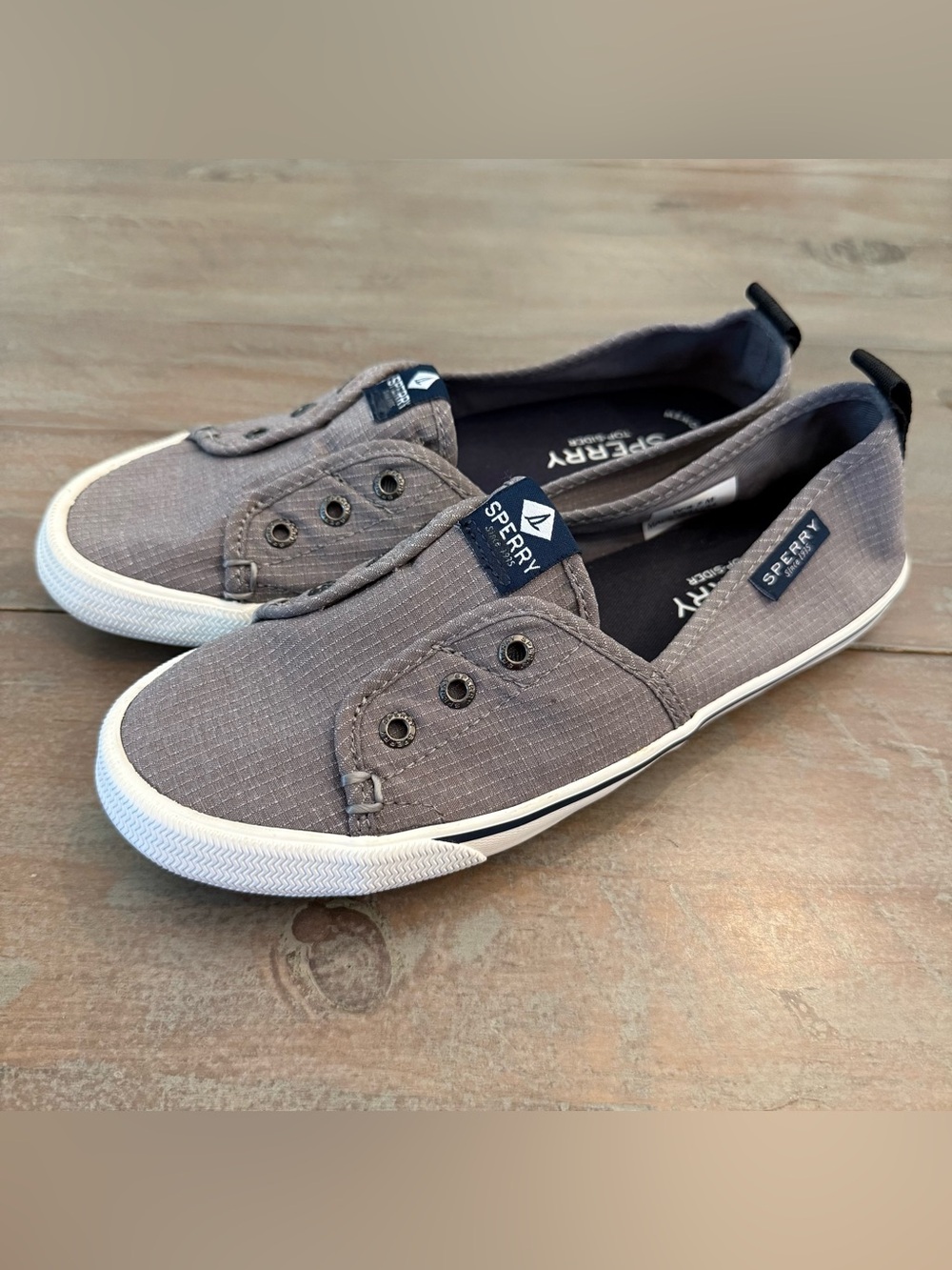 Sperry Lounge Wharf Sneakers Womens Grey Sz 7 Preowned
